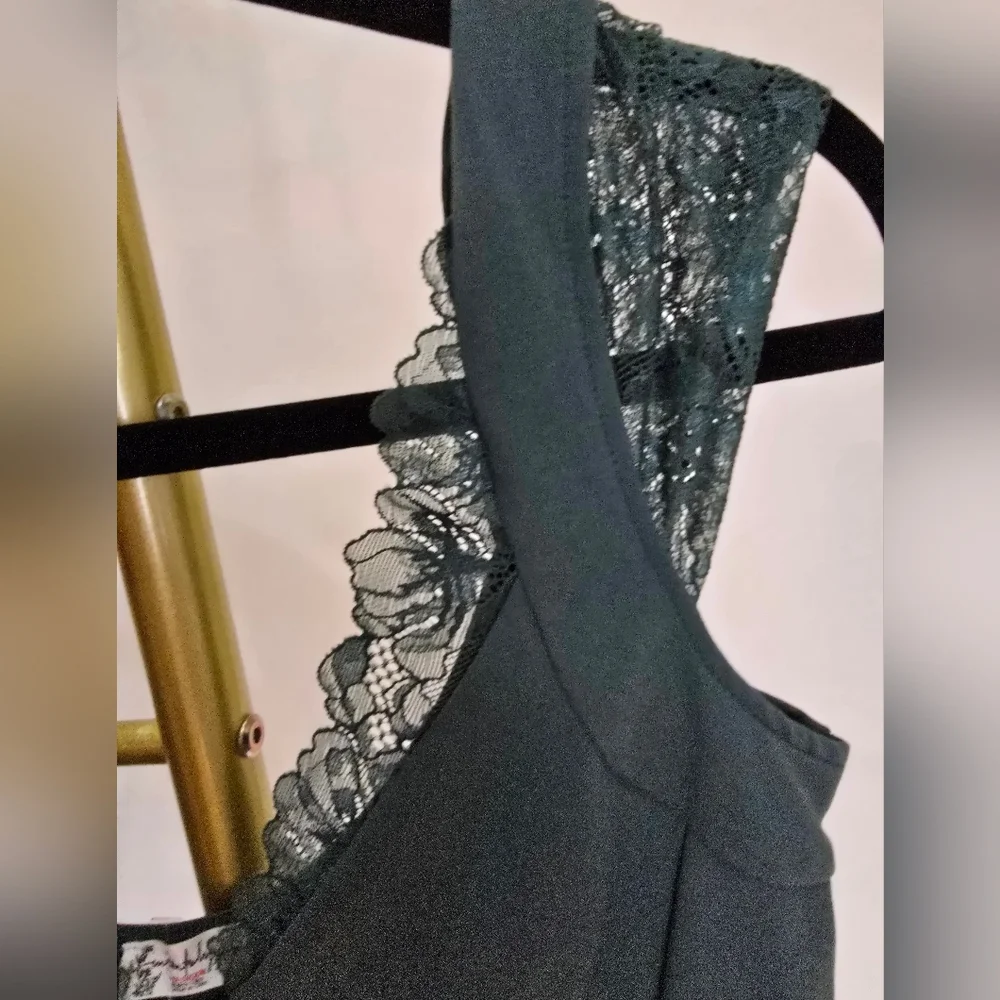 Green Pineneedle Better Not Lace Cami By Intimately FP Free People M - Picture 7 of 10